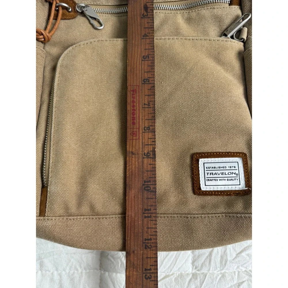 Gorpcore Travelon Heritage Tour Bag Anti-Theft Canvas Crossbody Green